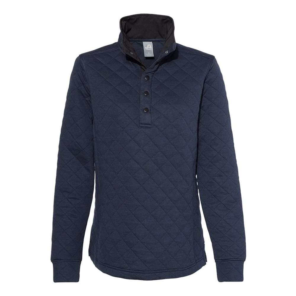 Women's Navy Quilted Button Up